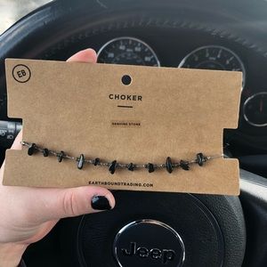 NWT Earthbound Choker with black Genuine Stone